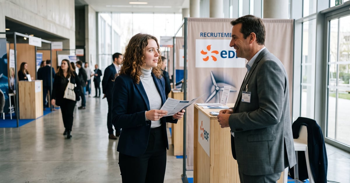 Recrutement EDF : candidat en entretien d'embauche pour un poste chez EDF