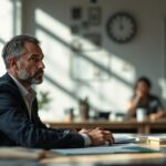 Avocat en droit du travail consultant un client dans un bureau moderne