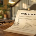 Bulletin de salaire posé sur un bureau moderne, fiche de paie détaillée visible en gros plan