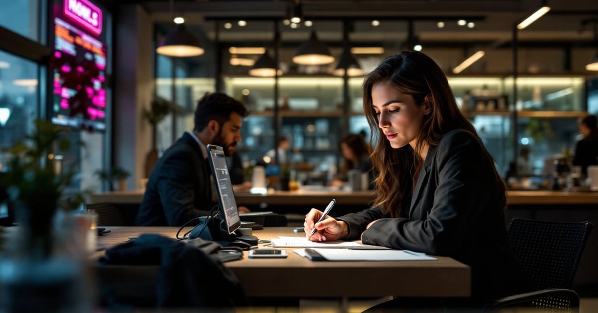 Fiche de paie fonctionnaire posée sur un bureau moderne, détails des rubriques de salaire visibles